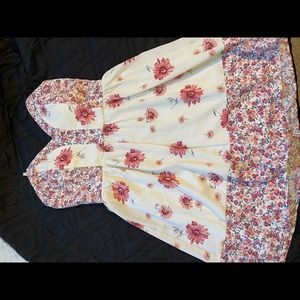 Floral Fit & Flare Dress with Sweetheart Neckline